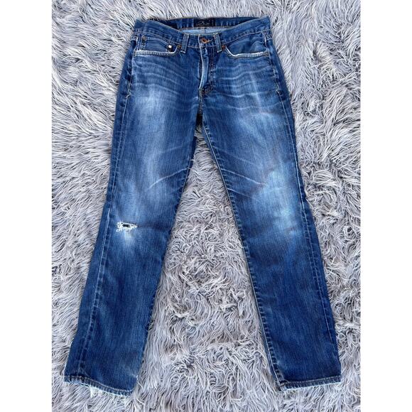 Lucky Brand Denim Jeans 121 Heritage Slim Distressed Medium Wash Men's 30 - Picture 2 of 8